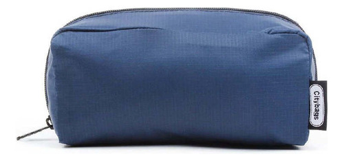 Cosmetiquera Azul Oscuro Citybags Diseño De La Tela Liso