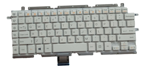 Teclado De Repuesto Us Layout Blanco Inglés Compatible Con