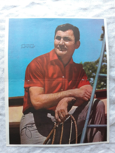 Antiguo Poster De Revista Canal Tv - Jack Palance 