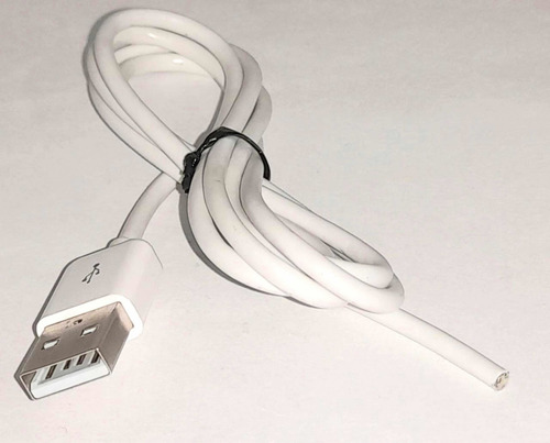 Cable Usb Macho Tipo Soldar Cargador Tablet 1metro Blanco Genérica