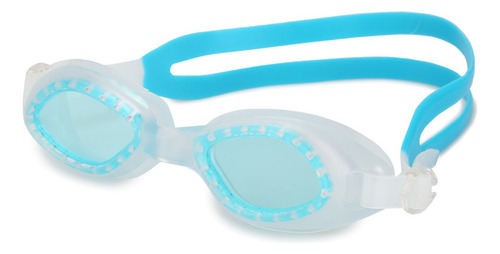 Antiparras De Natacion Niños Origami Estuche Junior Antifog Color Celeste