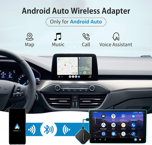 Adaptador Inalámbrico Para Automóvil Android, Dongle Inalámb