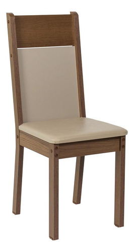 Kit 6 Sillas De Comedor Madesa Marron Crema
