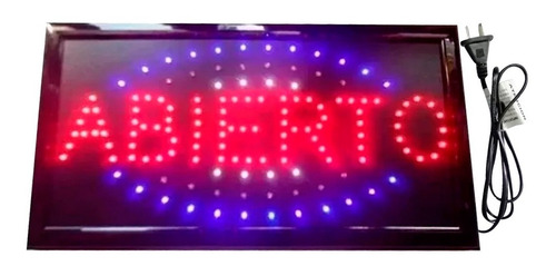 Abierto Cartel Luminoso Led 48 X 25cm Oferta Especial Cuotas