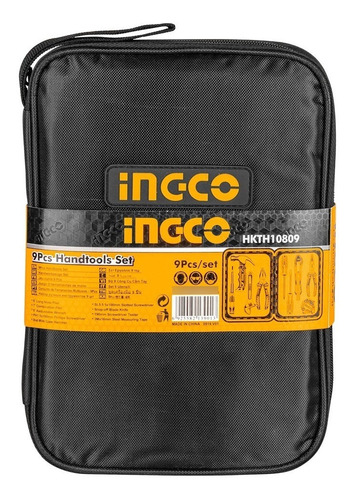 Set De Herramientas Manuales Con 9 Piezas Ingco Hkth10809