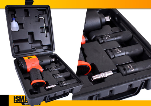 Kit Chave Impacto Pneumática 1/2 82kgfm Com Soquete