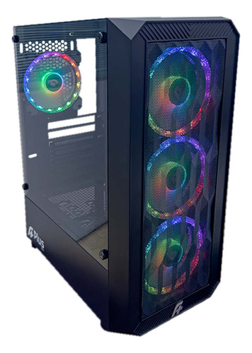 Gabinete Gamer Mid Tower Atx A+ Plus Tech Zohar 4 Fans Argb
