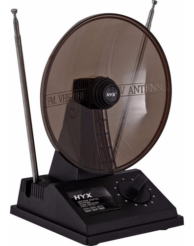 Antena Uhf/vhf/fm Interna Uvfi-101 Preta Hyx Tv Digital