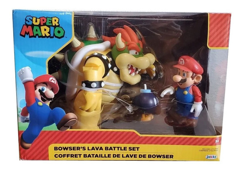 Super Mario Vs Bowser Lava Battle Set Batalha Nintendo Jakks