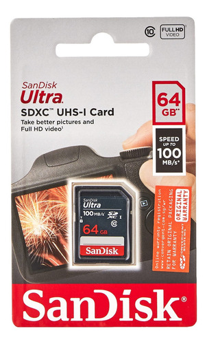 Tarjeta De Memoria Sandisk Sdsdunr-064g-gn3in  Ultra 64gb