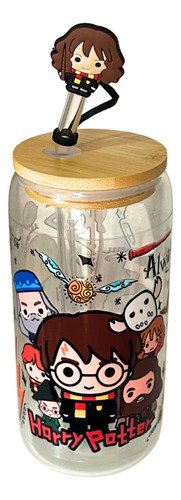 2 Vasos Set De Cristal Tapa Bambu - Varios Modelos