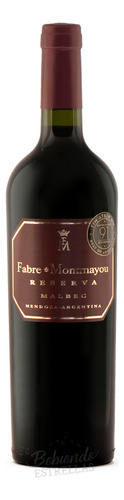 Vino Tinto Argentino Fabre Montmayou Malbec Reserva 750 Ml.