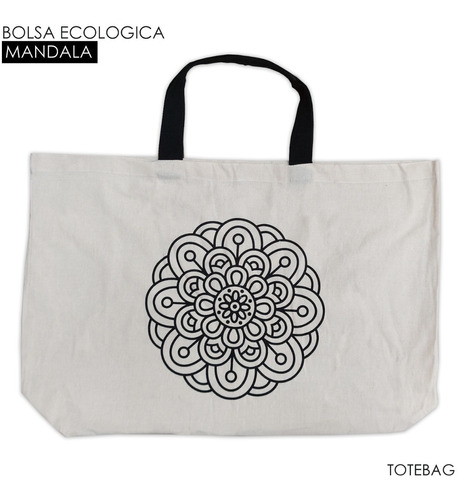 Bolsa Ecológica Grande Estampada 64x45cm - Mándala