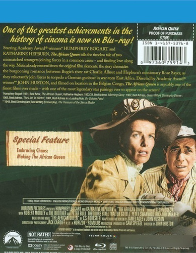 Imagen 2 de 3 de Blu-ray The African Queen / La Reina Africana