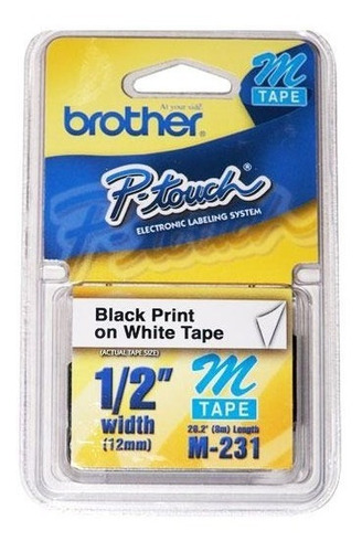 Cinta Brother M231 Para Rotulador  Ptm95 Negro/blanco