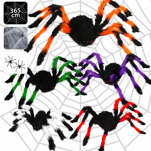 Ausein Halloween Araña Decoraciones 5 Piezas Coloridas Araña