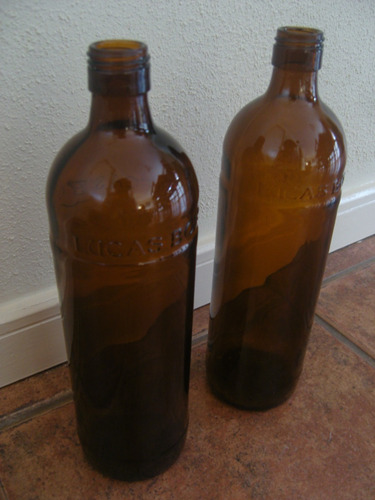 Dos Antiguas Botellas Vacías Licor Lucas Bols - Impecables (Usado)