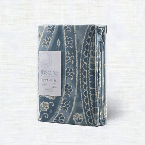Inspire Funda De Edredón Y Fundas De Almohada King/carl King Color Azul Diseño De La Tela Patrón Paisley
