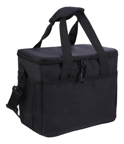 Bolsa Térmica Aislante Para El Almuerzo, Negro 29,5x20x23cm