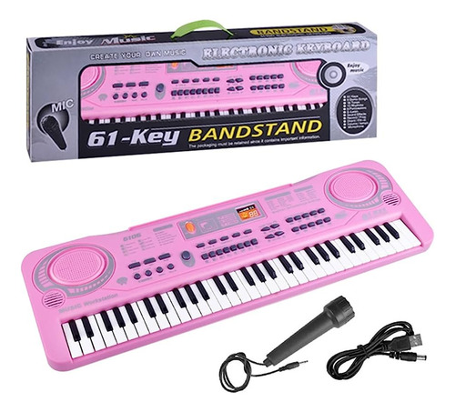 Piano Organeta Teclado Electrónico 61 Teclas Para Niños