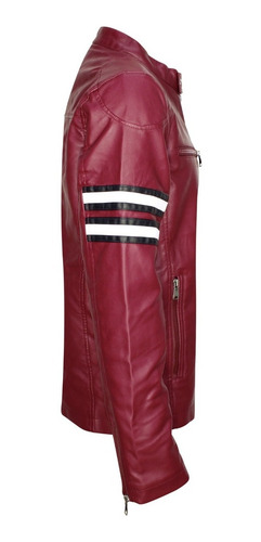 Imagen 3 de 7 de Chamarra Roosevelt Biker Vini Piel Slim Fit Super Calidad