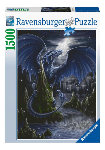 Ravensburger Rompecabezas: Dragón Azul Oscuro 1500 Pzs