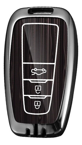 Yaa Carcasa Para Control Remoto B 2 Llaves Madera Gris B06
