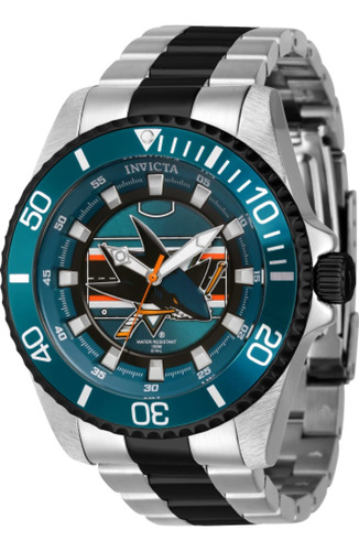Reloj De Cuarzo Invicta Nhl San Jose Sharks Para Hombre 4225