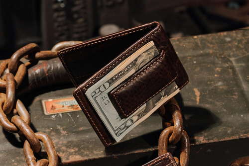 Casa De Jack Co. Ivor Billetera Bifold Con Clip Para Dine...