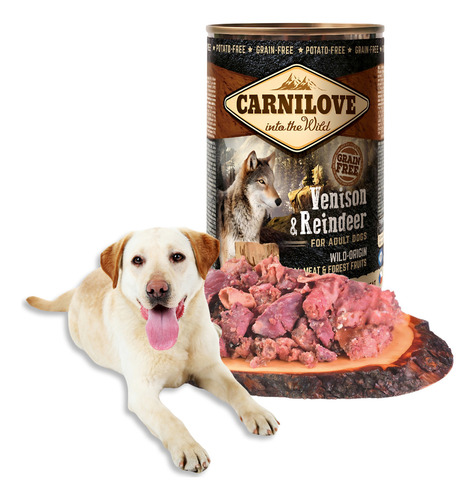 Petisco Para Cães Sabor Rena E Veado 400g Carnilove Úmido