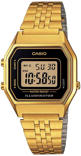 Reloj Mujer Casio La680wga-1 Dorado Digital / Lhua Store