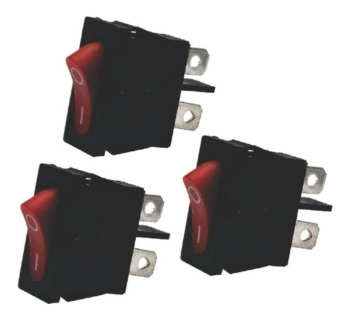 Pack 3 Switch Balancin 2 Patas Ip It 10a 125v 6a 250v 