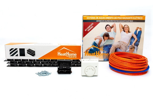 Kit Piso Radiante Eléctrico Termostato Manual 2 A 2.5 M2 Cubierta Naranja claro
