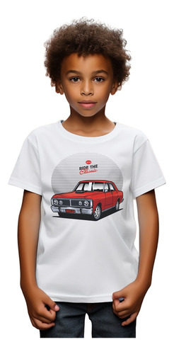 Camiseta Infantil Masculina Sf2 Carro Antigo Vermelho Classi