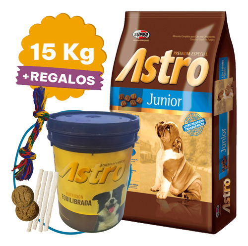 Comida Perro Cachorro Astro 15 Kg + Regalo + Envío Gratis