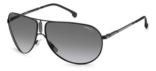 Gafas de sol unisex Carrera Gipsy65, color negro, marco plateado, varilla plateada, lente negra