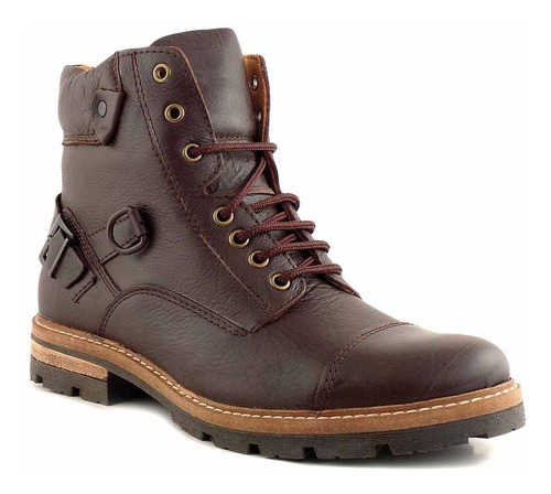 Imagen 2 de 10 de Borcego Bota Cuero Briganti Hombre Zapato Goma - Hcbo00917