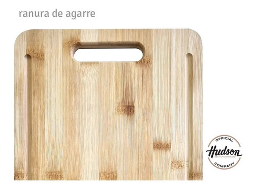Imagen 2 de 5 de Tabla De Madera Bambú Cocina Hudson 30 X 40 X 1.5 Cm