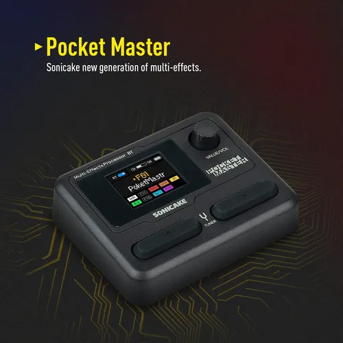 Pedal De Vários Efeitos Sonicake Pocket Master Guitar Bass A