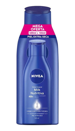 Oferta Crema Corporal Nivea Body Milk X 400ml+125ml