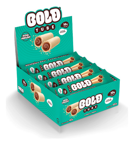 Chocolate Proteíco Bold Tube Trufa De Chocolate - 12 Unid.
