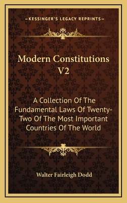 Libro Modern Constitutions V2: A Collection Of The Fundam...