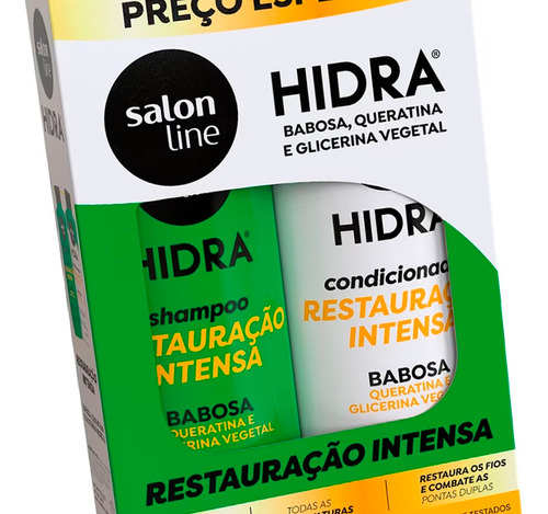 Salon Line Hidra Babosa Queratina Shampoo Acondicionador 3c
