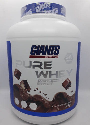 Pure Whey 2kg Giants Nutrition Whey Isolado E Concentrado Sabor Chocolate