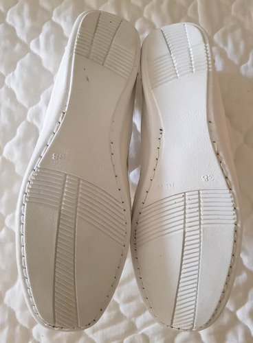 Zapatos Blancos Tipo Mocasin - Dama