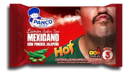 Macarrão Instantâneo Lámen Mexicano Panco Hot Pacote 85g