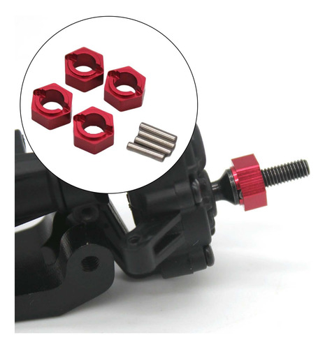 Adaptador Hexagonal De Rueda De 4 Uds., Espaciadores De Rojo