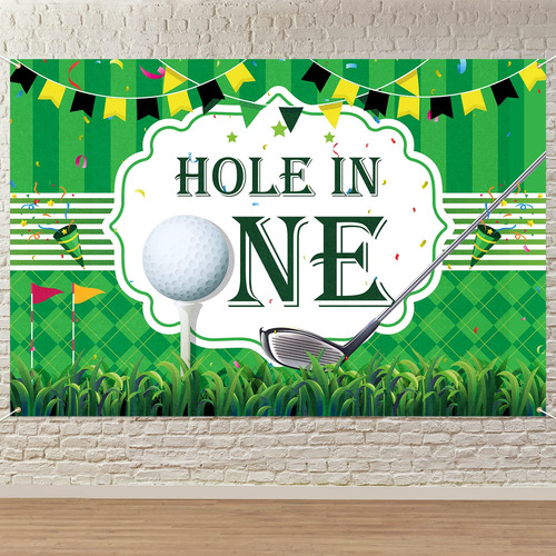 Decoracion Pancarta Fondo Golf Para Primer Cumpleaño Color 1