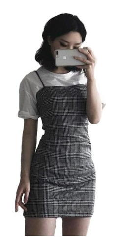 Imagen 1 de 3 de Vestido Gales/ Vestido A Cuadros/ Tmblr - Aesthetic