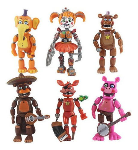 13-15 Cm Cinco Noches En Fnaf 6 Muñecas Flexibles De Freddy